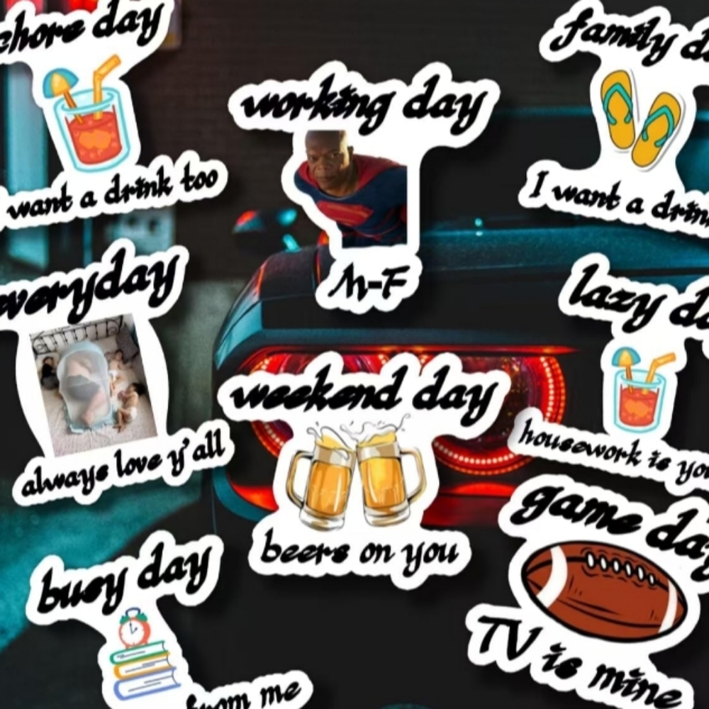 Fun Day-Themed Sticker Set NWT - Picture 2 of 6